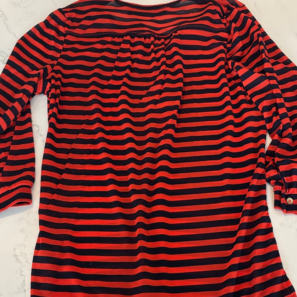 Outback Red Striped Long Sleeve Top - Red/Orange and Blue - Picture 10 of 10